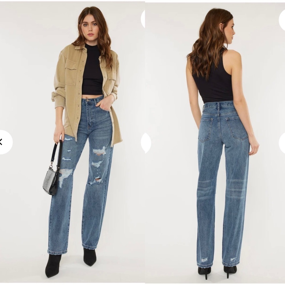 Kancan Stephanie Ultra High Rise 90’s Boyfriend Jeans NWT